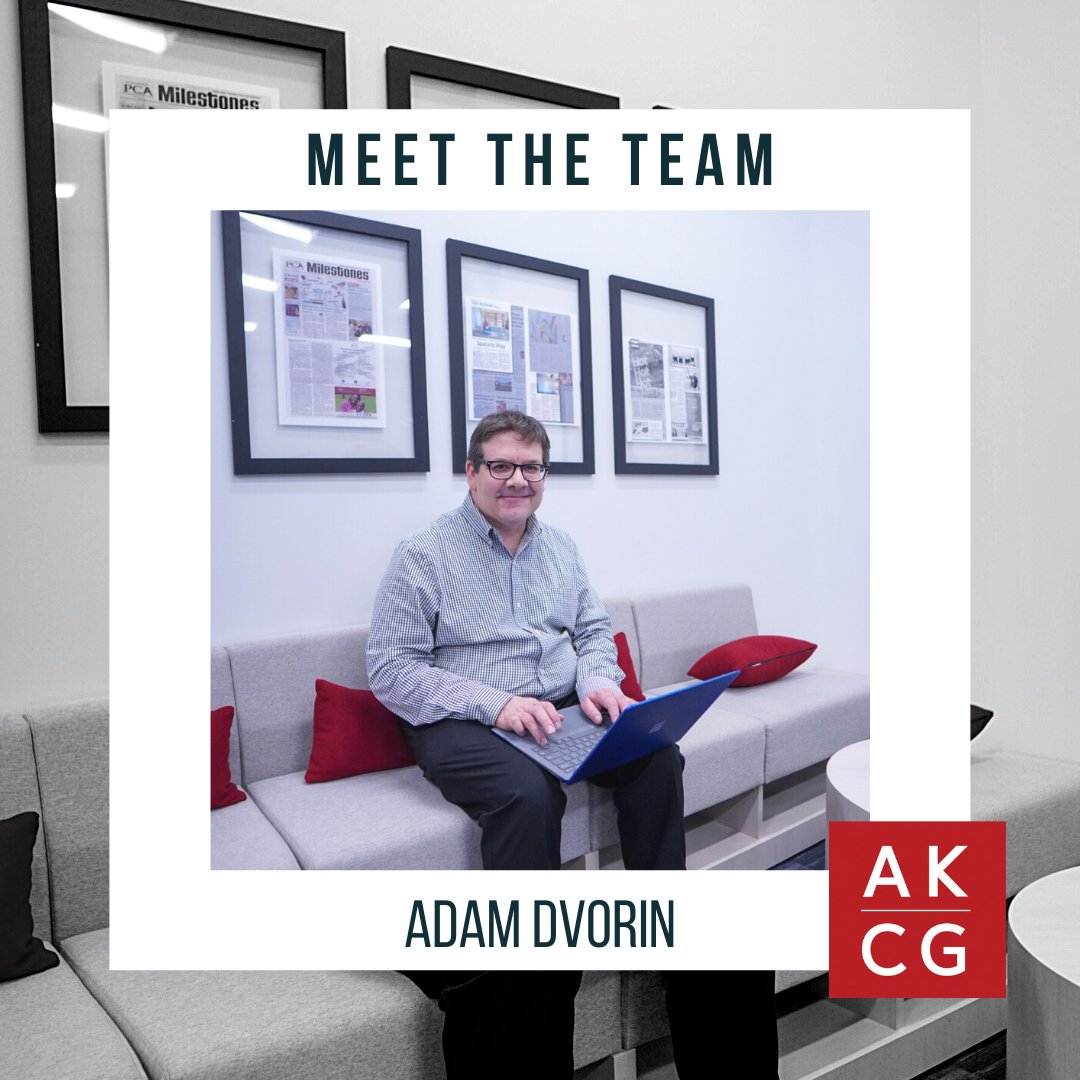 AKCGfirm's tweet photo. Say hello to #AKCGteam Vice President Adam Dvorin. A media relations whiz and expert pitcher, Adam's preference would have been to pitch for the Phillies, but he admits his skill set is perhaps more suited to pitching news stories! https://t.co/ADcupDiuIm https://t.co/W7YdwSqMBf