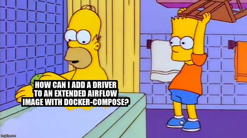 overflow_meme's tweet image. How can I add a driver to an extended airflow image with docker-compose? stackoverflow.com/questions/7193… #unixodbc #dockerfile #pyodbc #airflow #dockercompose