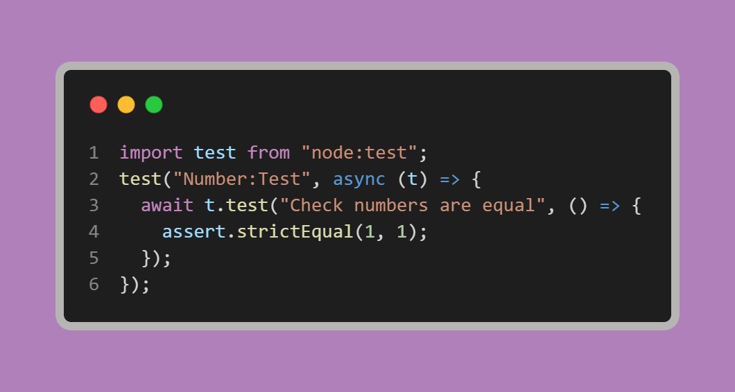 vigowebs's tweet photo. ๐ก #NodeJS Tips of the day ๐
This is a new ๐๐ฒ๐๐ ๐ฟ๐๐ป๐ป๐ฒ๐ฟ ๐บ๐ผ๐ฑ๐๐น๐ฒ provides a smooth process of creating JavaScript test reports in TAP (Test Anything Protocol) format. #node18 #webdevelopment #webdev https://t.co/lmvl9xFP28