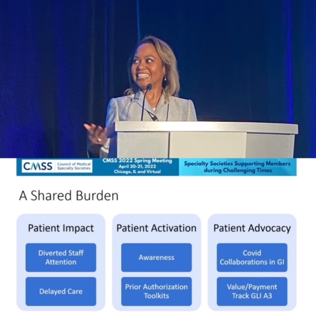 HelenBurstin's tweet image. Incredible @CMSSmed session on pre-authorization (PA) on quality and access. 

@DCPatient spoke to the shared burden of PA on patients &amp;amp; physicians. 

She encouraged @CMSSmed to facilitate patient-society partnerships.

Thankful she is on our board!