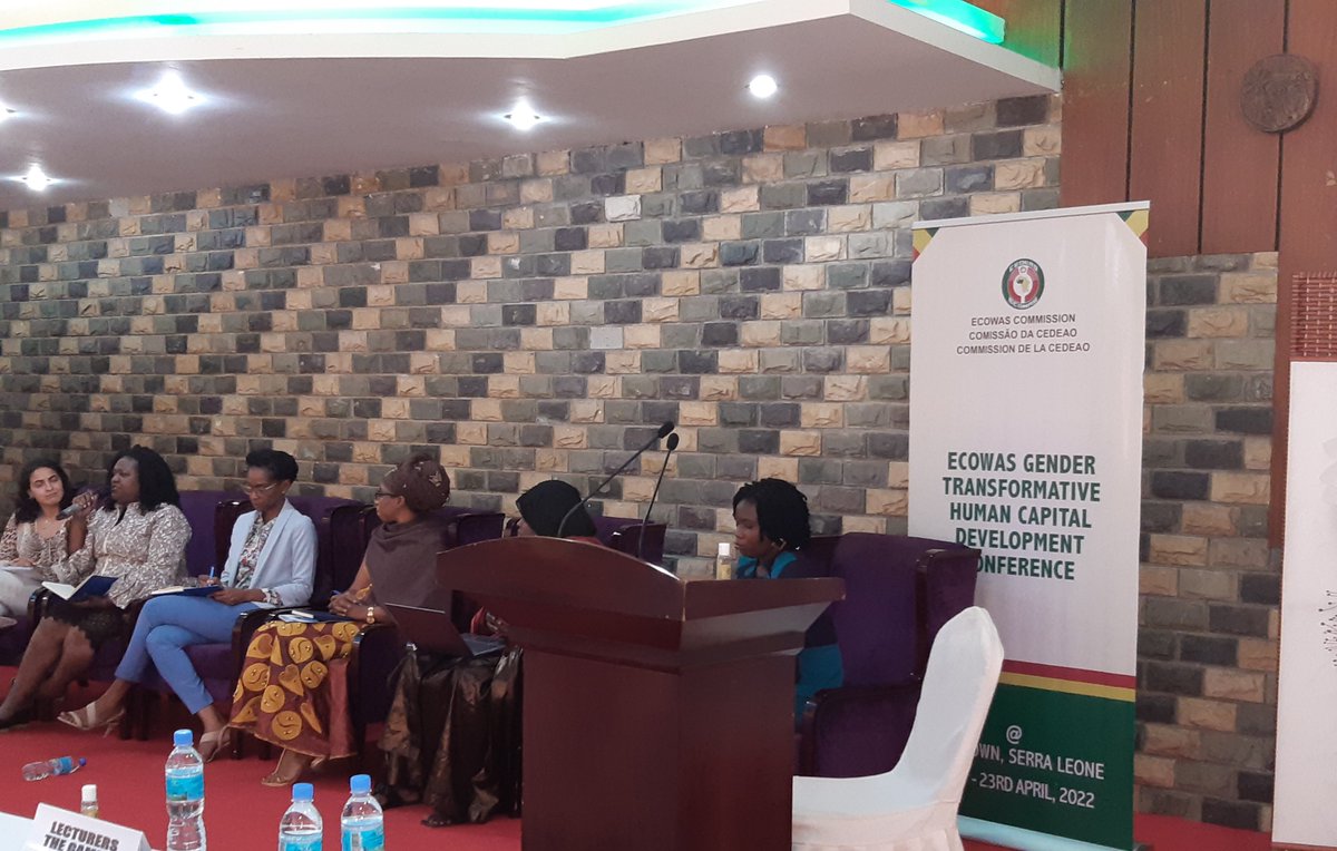 Thank you ECOWAS for inviting #UNOPS_SL to speak on the Women in Science and Technology panel at the ECOWAS Gender Transformative Human Capital Conference in Freetown.  #ECOWAS #UNOPS #WomenInSTEM #humancapitaldevelopment #GenderEquality #SDGs #SDG7 #SDG9
