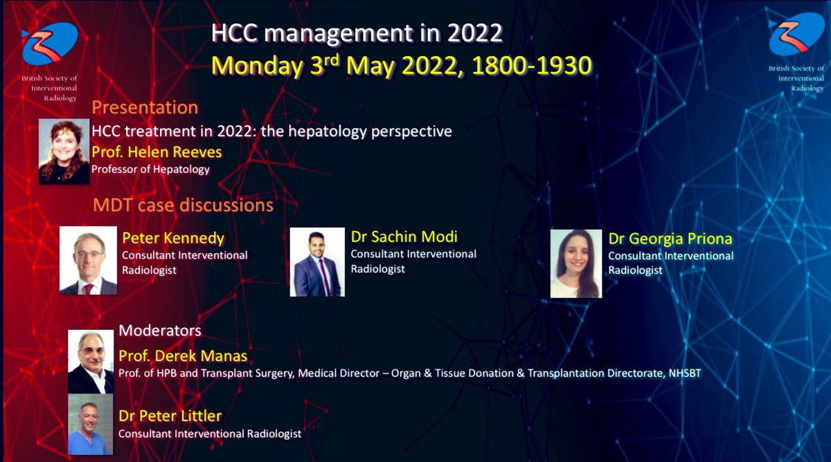 NajranPavan's tweet photo. Highly recommend anyone interested or involved in liver directed therapy to sign up to the HCC @BSIR_News webinar. A fantastic faculty with case discussions! @interadiologist @IOUK_ @TraineesBSIR #IOUK2022 https://t.co/ywHZ1GuAFU