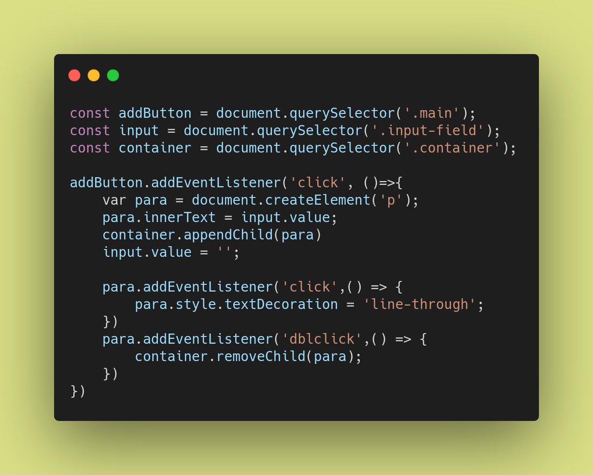 ar5ha_d's tweet image. #day9
✅basic todo list
#basicsofprogramming
#introtojs
