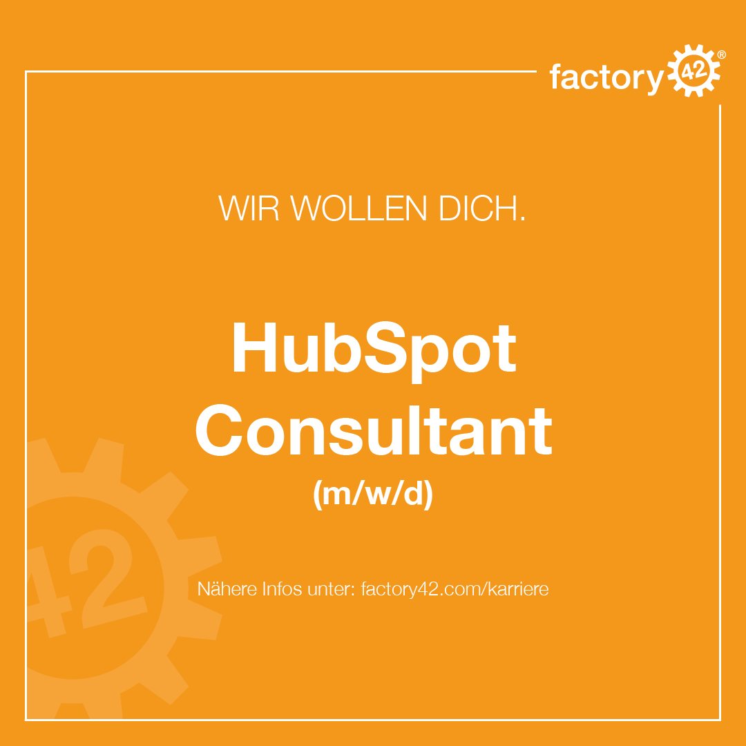 Hey Du - ja genau, #Dich meine ich!

Du hast Erfahrungen in der IT-Beratung und insbesondere in #HubSpot?

Klasse - dann haben wir genau den richtigen Job für Dich! 
Unsere Rachel freut sich auf Deine #Bewerbung! 🧡

#f42 #joboffers #career #karriere #team #hubspot #it #joinus