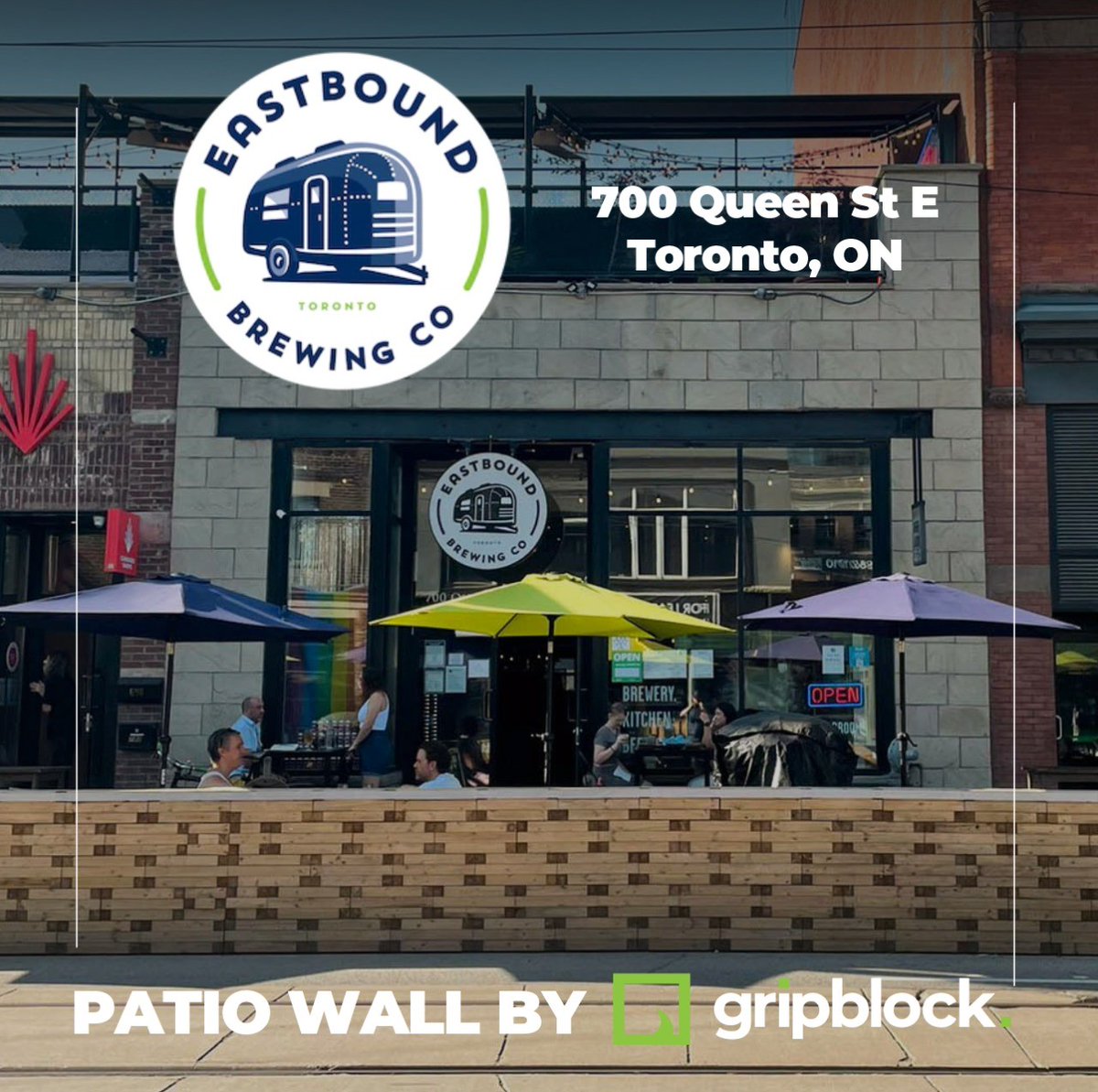 GRIPMetalTech's tweet image. Eastbound Brewing uses gripmetal blocks for their outdoor patio! Build your outdoor patio with gripmetal blocks today!
@EastboundBeer 
.
gripblock.com
.
#toronto #outdoorpatio #cafeto #restauranttoronto #ontario #gripblock #madeincanada #patiowalls #restaurantpatio