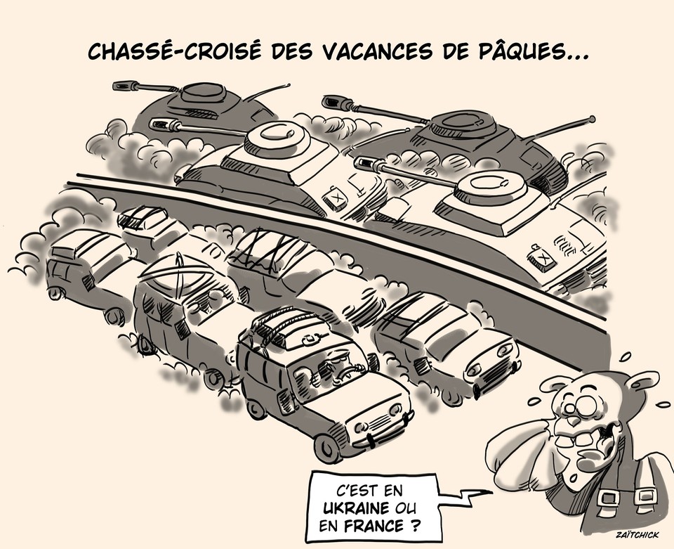 BlaguesDessins's tweet photo. Le #DessinDePresse de Zaïtchick : Week-end pascal ou martial ?
Retrouvez Zaïtchick sur : https://t.co/VQNx0gcoo7
#DessinDeZaitchick #ActuDeZaitchick #Humour #Présidentielle2022 #DeuxièmeTour #Castors #BarrageRépublicain #GuerreEnUkraine #Ukraine #ChasséCroisé #WeekendPascal https://t.co/7gDUf8WYhO