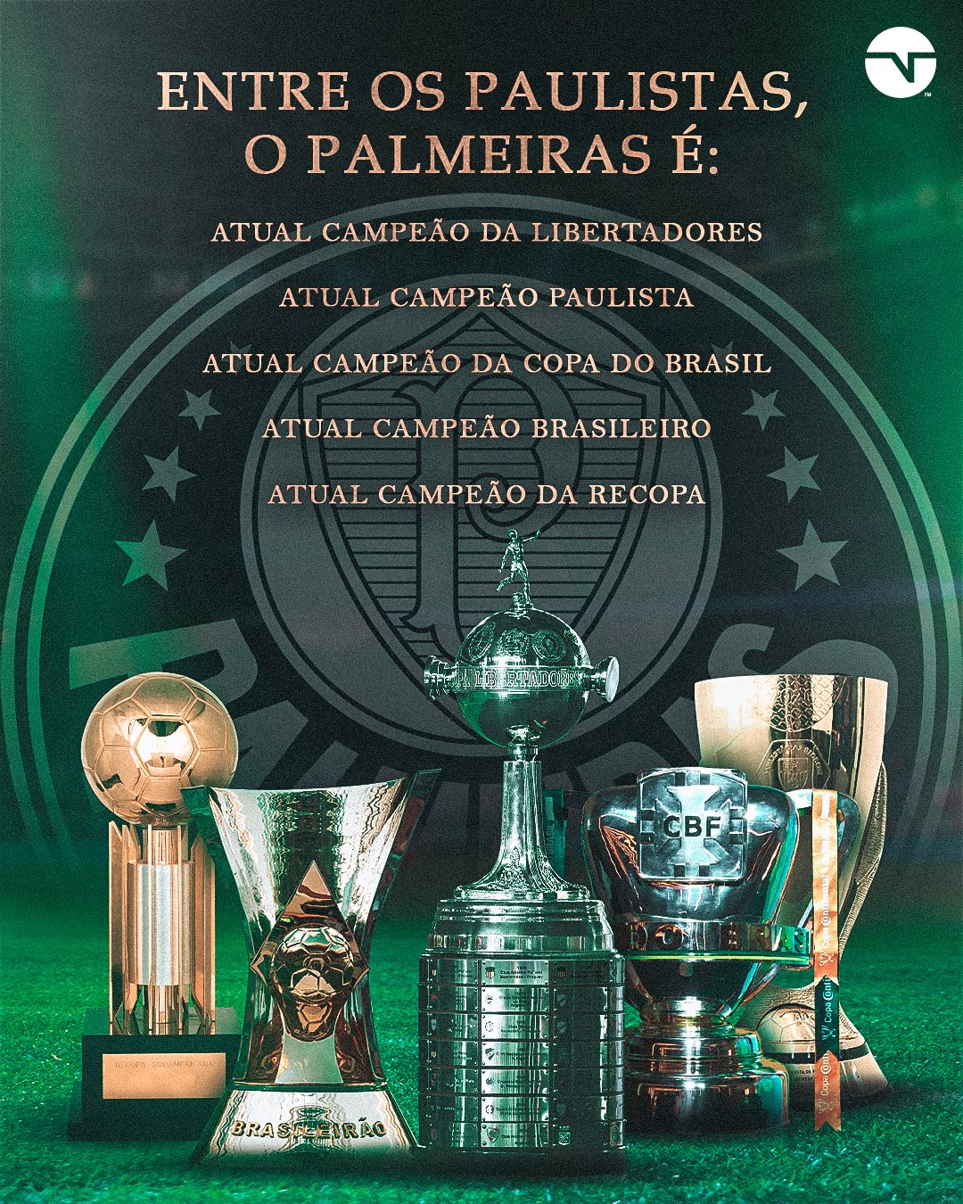 Revista Pôster Palmeiras - Verdão Campeão Paulista 2022