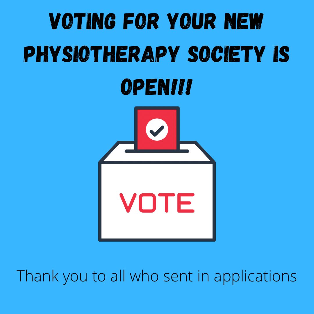 docs.google.com/forms/d/e/1FAI… follow this link to place your vote for the 2022/23 physiotherapy society committee. 
Voting closes Monday 25th April 2022 so be quick!! A massive thank you to everyone who sent in an application