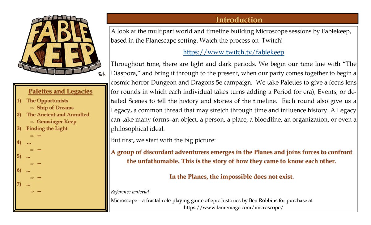 Fablekeep's tweet image. The results of episode 1: Imagine collaboratively building a campaign setting then playing it. How?! There is only one way to find out. twitch.tv/fablekeep
#DnD #dungeonsanddragons #DungeonMaster #GameMaster #gaming  #TTRPG #TabletopRPG #RPG #RPGroup #Fablekeep #storytelling