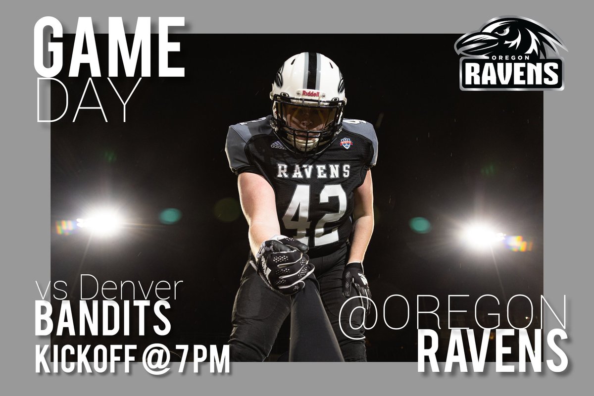 OregonRavens's tweet photo. Hey, Oregon! Home opener this week!! Oregon's only professional football takes on @DenverBanditsFB this Saturday, 7:00 PM, at Milwaukie High School. Tickets at gate or pre-purchase at https://t.co/3OMAylpHv2.

#OregonRavens #sheflieswithherownwings #SOAR #TheBirds #WNFC https://t.co/IbWkSXyFZj