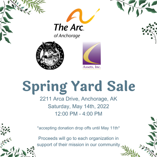 The_Arc_ANC's tweet photo. Spring Yard Sale at The Arc of Anchorage!  Donate items on the list now until May 13th in our lobby 8 am - 5 pm M-F, let reception know its for the sale then come shop May 14th 12-4 pm.  Call (907) 777-0103 for info or to volunteer!  #donatetoday #yardsale #mountainpiesak https://t.co/pc9ijlN0bP