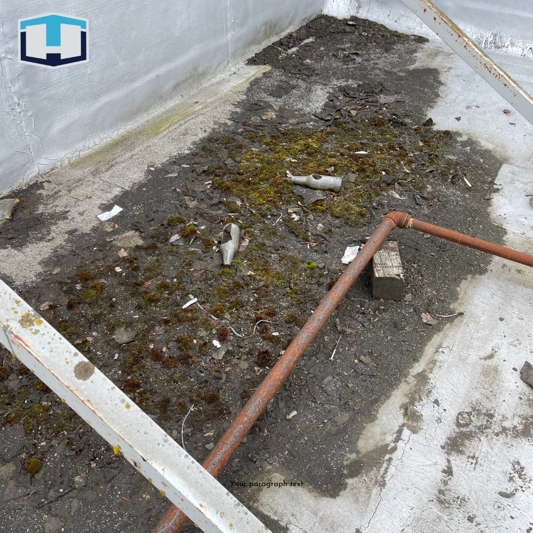 Dirt and debris can make a roof leak?  Yes!  When rain water is prevented from flowing to drains by dirt it finds openings in your roof that might not leak if the roof was clean.  Hytech's maintenance department does roof cleaning all the time!