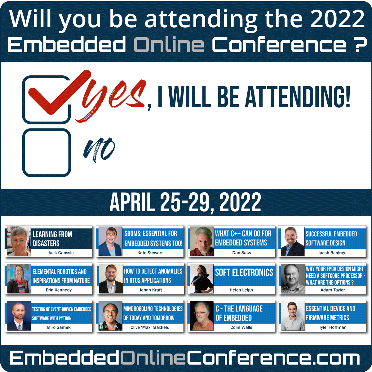 Looking forward to ! #EOC2022 #embeddedsystems <a href="/EmbeddedRelated/">Embedded Related</a>