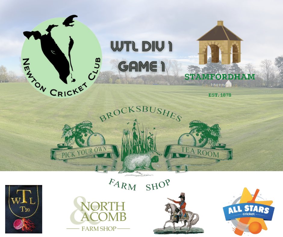 NewtonCricket's tweet photo. This Saturday sees the start of the 2022 @westtynecricket as we take a short trip down the road to champions @StamfordhamCC
(1/2) https://t.co/ZwnvNuyoXi