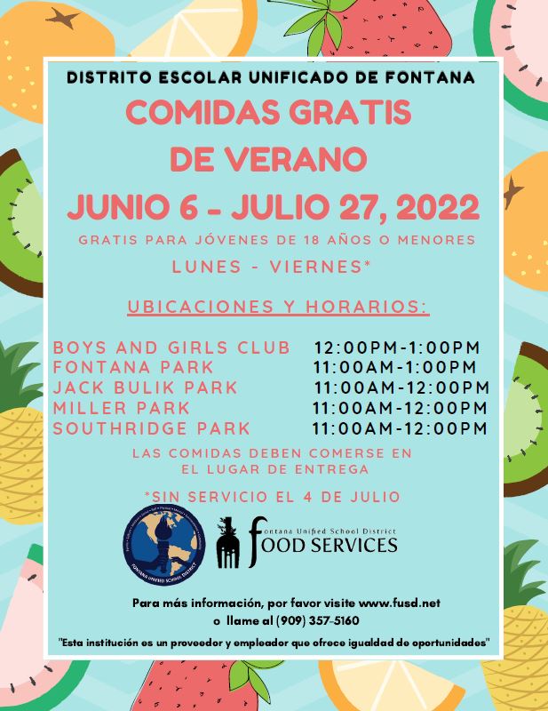 Summer Meal Programs Information