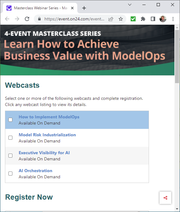 KirkDBorne's tweet photo. FREE 4-part @ModelOp_Co Masterclass Series, available on-demand — “Learn How to Achieve Business Value with #ModelOps” at https://t.co/8OupGMrTJa
————
#AI #EnterpriseAI #ModelOpCo #BigData #DataScience #MachineLearning #AIStrategy #TrustedAI #ModelMonitoring #ModelRiskManagement https://t.co/gzntaXgzQV