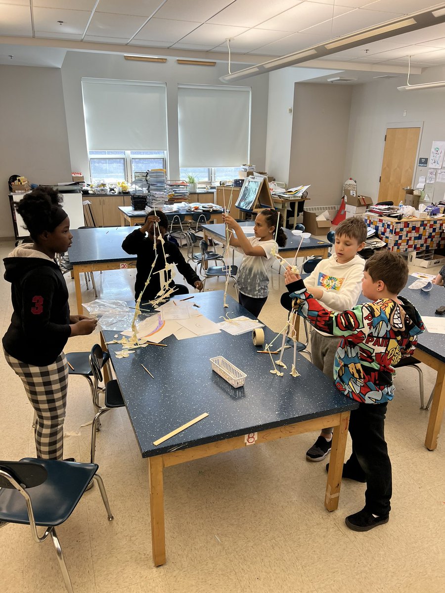 MrsGross5's tweet photo. Math Academy Enrichment - Day 3
Today consisted of Straw or Spaghetti Tower Challenges. The spaghetti tower proved to be the more difficult one!  Students also continued to work on their marble obstacle courses from yesterday. @Taunton_Schools #STEMeducation https://t.co/qEtklCGsTK