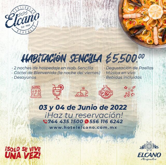 FideturAcapulco's tweet photo. El @hotelelcano Acapulco presenta, Degustación de Paellas 2022. 

#Acapulco #HogarDelSol https://t.co/pMkAvENyPh