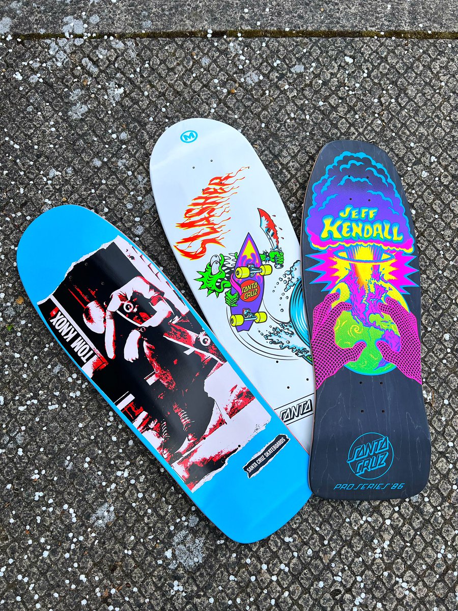 CCS_Skate's tweet photo. Ever wanted to ride one of those beautiful 1980s Jim Phillips illustrated Santa Cruz decks, or have one up on your wall?
A fresh batch of reissue @santacruzskate shaped reissues just hit CCS.
.
#ccsskate #80sskateboards #robroskopp #vintageskate https://t.co/roQJiUlKTA