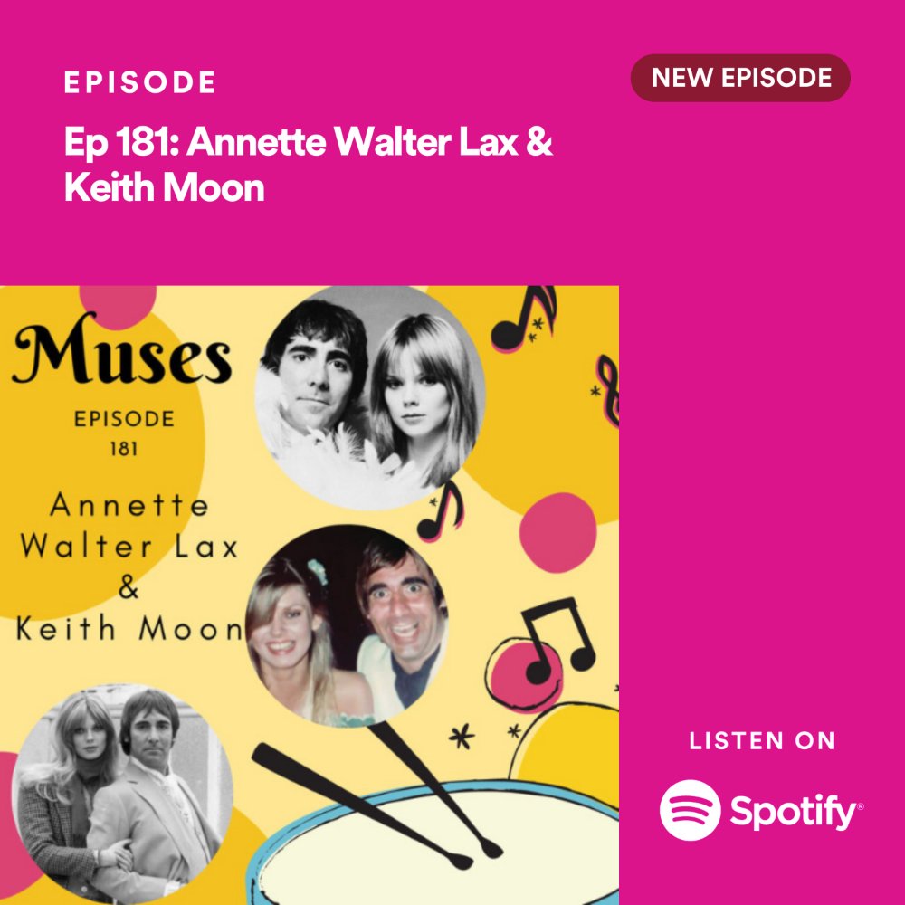 MusesPod's tweet image. This week we get a glimpse into the last four years of Keith Moon’s life and his relationship with girlfriend Annette Walter Lax. Listen where ever you get your podcasts!