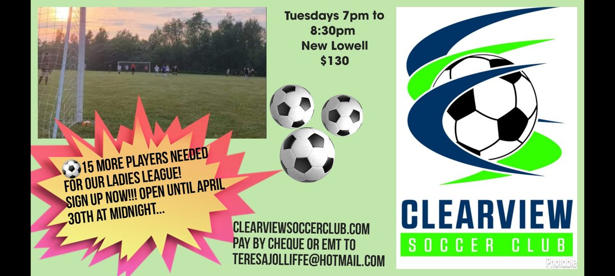 ⚽️15 More Ladies needed, Sign up!⚽️
