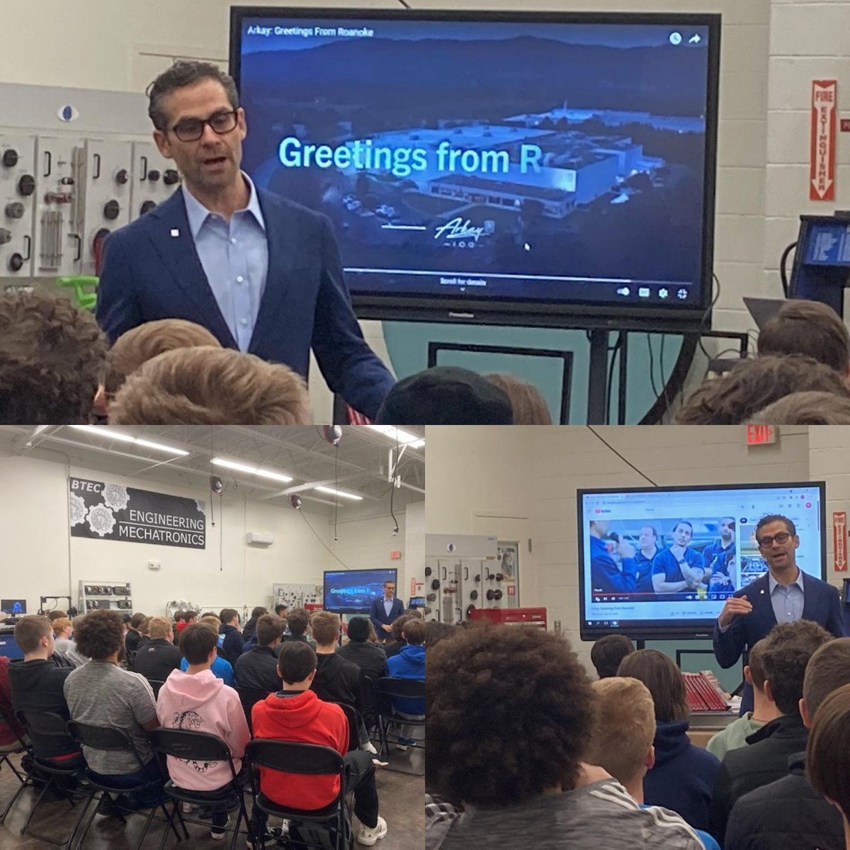 Cyber Security, Engineering, and Computer Systems Technology students learned about technology jobs at Arkay Packaging. Thank you Mitchell Kaneff, CEO of Arkay Packaging for sharing about these opportunities! #ctebtec #cybersecurity #engineering  #technology #jobs #opportunity