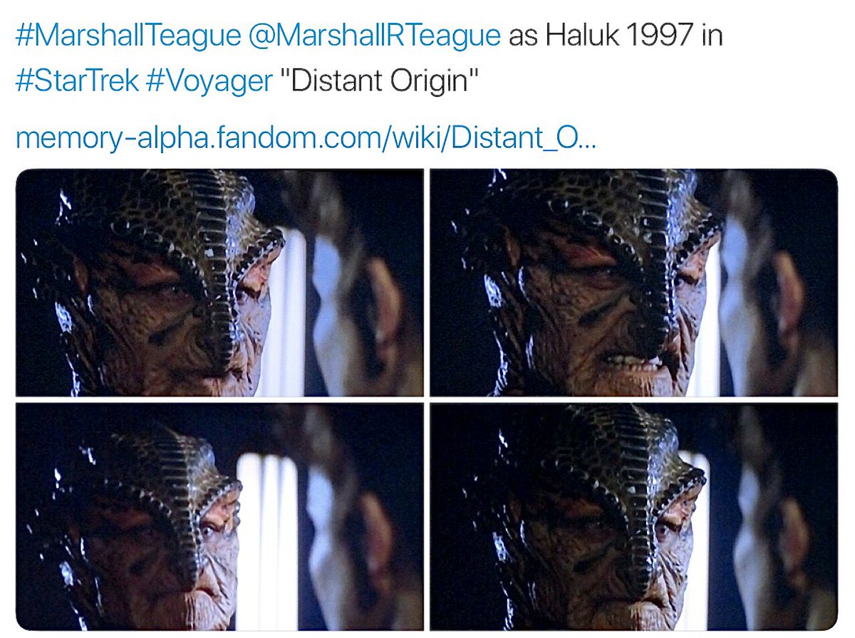 MarshallRTeague's tweet photo. #TBT #SciFi #ThrowBACKThursday w #StarTrekVoyager Ep #DistantOrigin via @memoryalpha
for the LOVE of #Acting
who said being a #Dinosaur couldn’t be fun😁 THAT look that sums it UP
Ever Evolving #Character 🎭 https://t.co/JCXJ2F6PDp