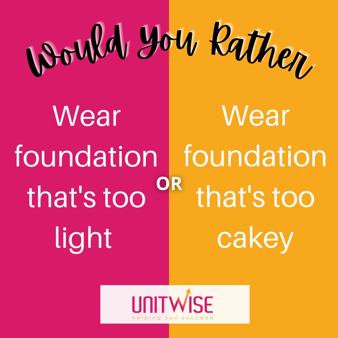 UnitWise's tweet image. Which would you rather, UnitWise Beauty Gurus!?🤔💕

#QOTD #unitwise