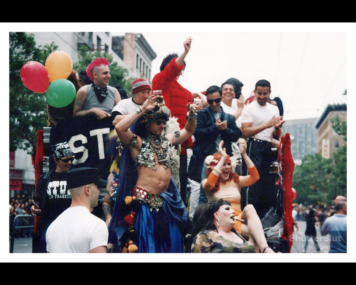 RetroQueerSF's tweet photo. #tbt : #1997 @StudSF #pride float, w/ #SFdrag luminaries as former Stud owner Michael Mcelhaney, @Jordanaglama and @phatimarude
#SF #sfdragqueen #drag #dragqueen #dragqueens #dragqueer #SFpride https://t.co/75xVrMXkH2