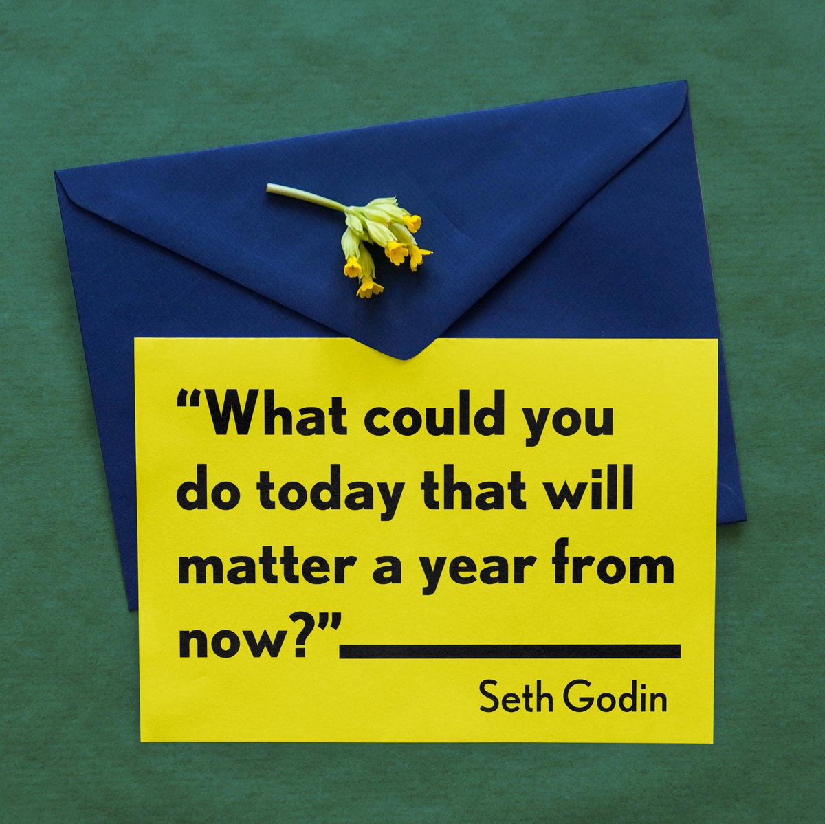 2 words of advice: Get started. 

#DanielPink #SethGodin #QOTD