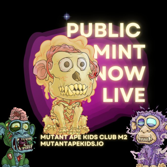 💫#NFTGiveaway💫
🔹1 x MAKC-M2 #NFT ( 800$ ) 

1⃣ Follow <a href="/MAKCofficial/">makc</a> &amp; <a href="/busraeth/">Büsra.eth</a>
2⃣ Like &amp; RT 
3⃣ Tag 2 friends

🐵M2 Collection (5010) pcs 0.06 ETH
Public Mint : mintmutantapekids.io
Ends in 24 hrs⌛️ 

#NFTs #NFTCommunity #NFTCollection #NFTdrop