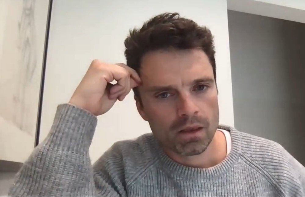 thinkersebstan's tweet photo. sebastian stan being adorable ☁️ https://t.co/3hFitFuq77