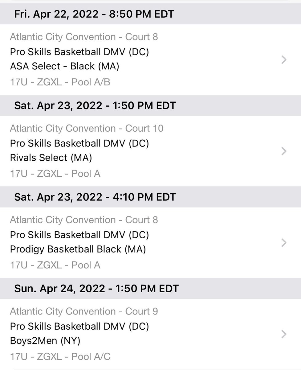 proskillsdc's tweet photo. 17u Elite schedule at @ZeroGravityXL Session 2 in Atlantic City https://t.co/sswtgd4RVt