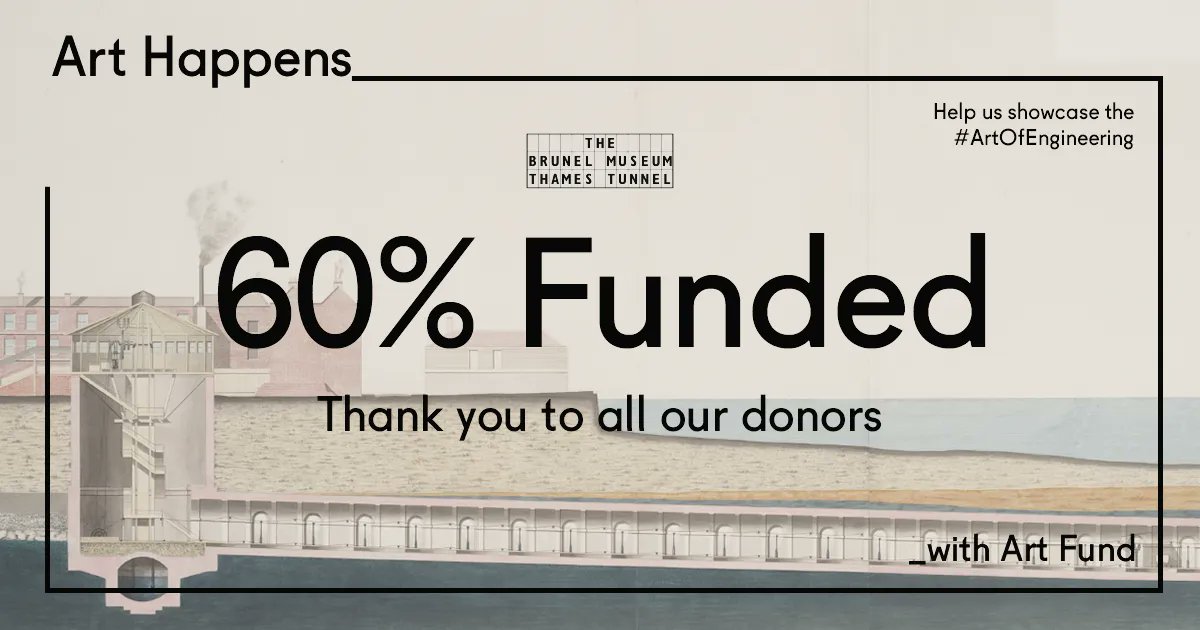 With your help, we've not only raised £11, 000 but we've reached 60% of our target as well! 

Thank you so much to all our donors so far who are helping to showcase the #ArtOfEngineering buff.ly/3wYpepH