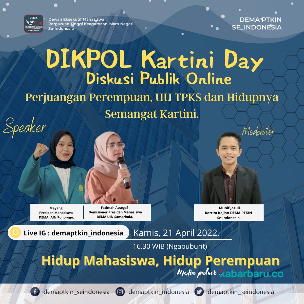 Selamat Hari Kartini.
Hidup Perempuan🇮🇩