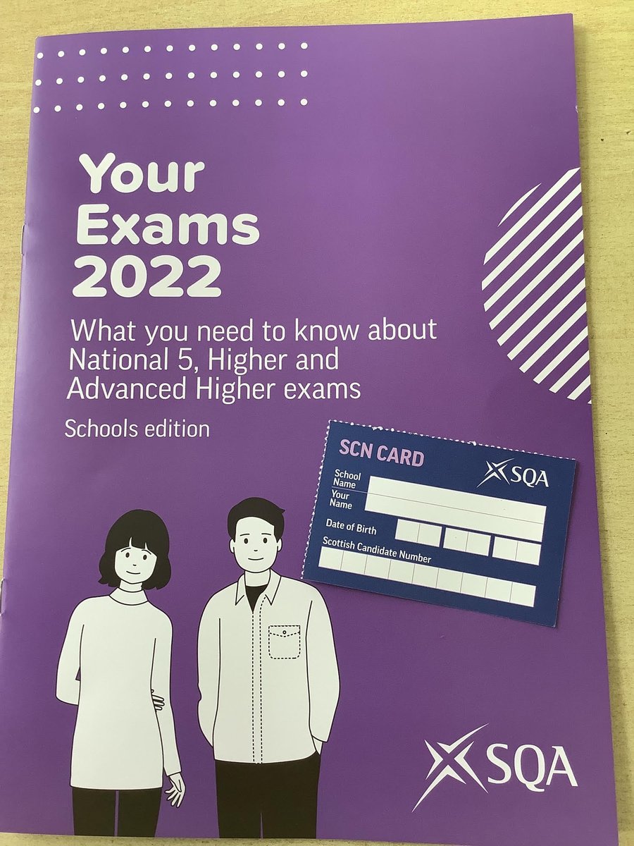 Seniors - don't forget to have your SCN ready for next week! #SQA #exams2022