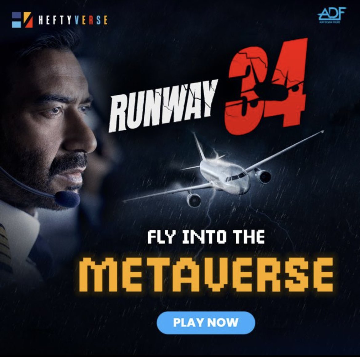 Heftyverse's tweet photo. Experience the thrill of flying with @TeamAjayDevgn &amp; @Rakulpreet on mobile and PC.

#runway34 #runway34game #ajaydevgan #bollywood #game https://t.co/2TKEaAxPJF