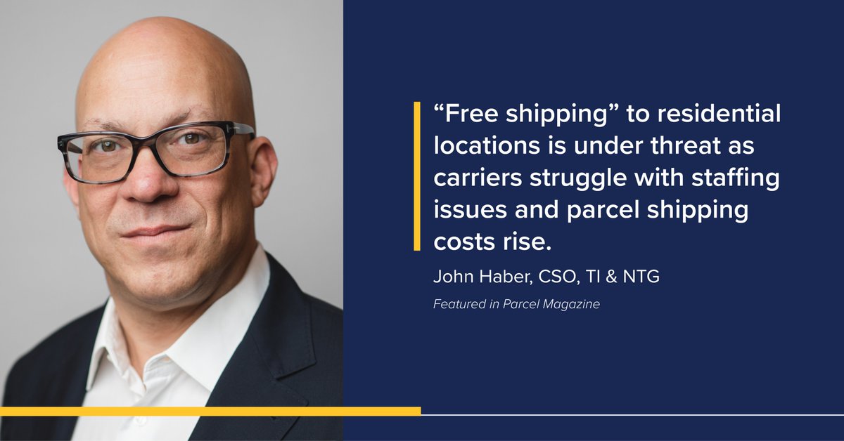 TransprtInsight's tweet photo. John Haber, CSO of TI & NTG, was recently featured in Parcel Magazine, discussing the impact of rising costs and other factors in the shipping industry.
Read more here: https://t.co/rlhkxhdt9G
#Beon #goBeon #porttoporch #freeshipping #parcels #lastmile https://t.co/pZHUqVe9ng