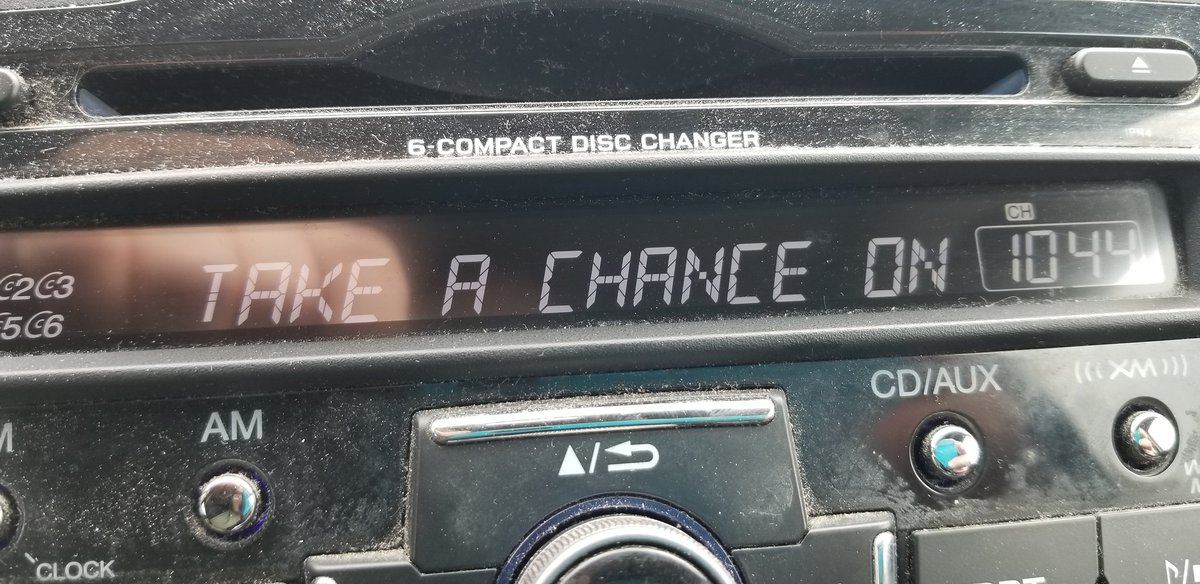 WTF, I, for some ungodly reason, had ABBA's Take A Chance On Me in my head on repeat this morning. I get in the freaking car and it is playing as soon as I start it. Only it's the Erasure version on 1st Wave.

Why can't I get the Powerball numbers instead? https://t.co/msanAWamGO