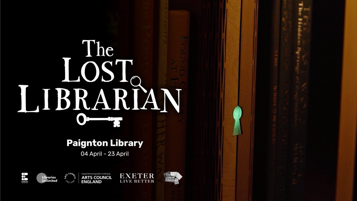 Torbay Libraries (@torbaylibraries) on Twitter photo Do something different this weekend and discover the mystery of the #LostLibrarian at @paigntonlibrary 🤔
LAST CHANCE to catch the adventure and solve the #escaperoom so book your tickets today! 🚨 eventbrite.co.uk/e/the-lost-lib… <a href="/ace_national/">Arts Council England</a> <a href="/ExeterCityofLit/">Exeter City of Literature</a> <a href="/ExeterLiveBette/">Exeter Live Better</a> Do something different this weekend and discover the mystery of the #LostLibrarian at @paigntonlibrary 🤔
LAST CHANCE to catch the adventure and solve the #escaperoom so book your tickets today! 🚨 eventbrite.co.uk/e/the-lost-lib… <a href="/ace_national/">Arts Council England</a> <a href="/ExeterCityofLit/">Exeter City of Literature</a> <a href="/ExeterLiveBette/">Exeter Live Better</a>