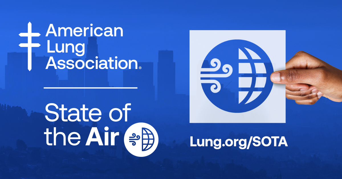 Just released! Our 2022 #StateOfTheAir report tracks & grades Americans’ exposure to unhealthy levels of ground-level ozone air pollution, and short-term spikes and annual averages of particle pollution, over a 3-year period. Learn more: Lung.org/SOTA