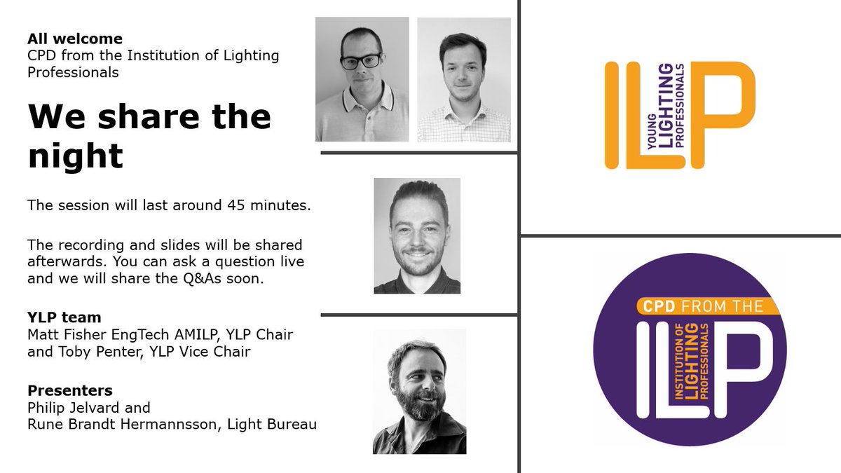 the_ilp's tweet photo. The video and slides are available to view for the #CPD #Webinar by Philip Jelvard & Rune Brandt Hermannsson @LightBureau https://t.co/Wy53WwwBCc - Hosted by @ylpgroup #ILP #YLP #Environment #LightingIndustry #Lighting #Bats #SafetyAtNight https://t.co/awqBhcWzPK