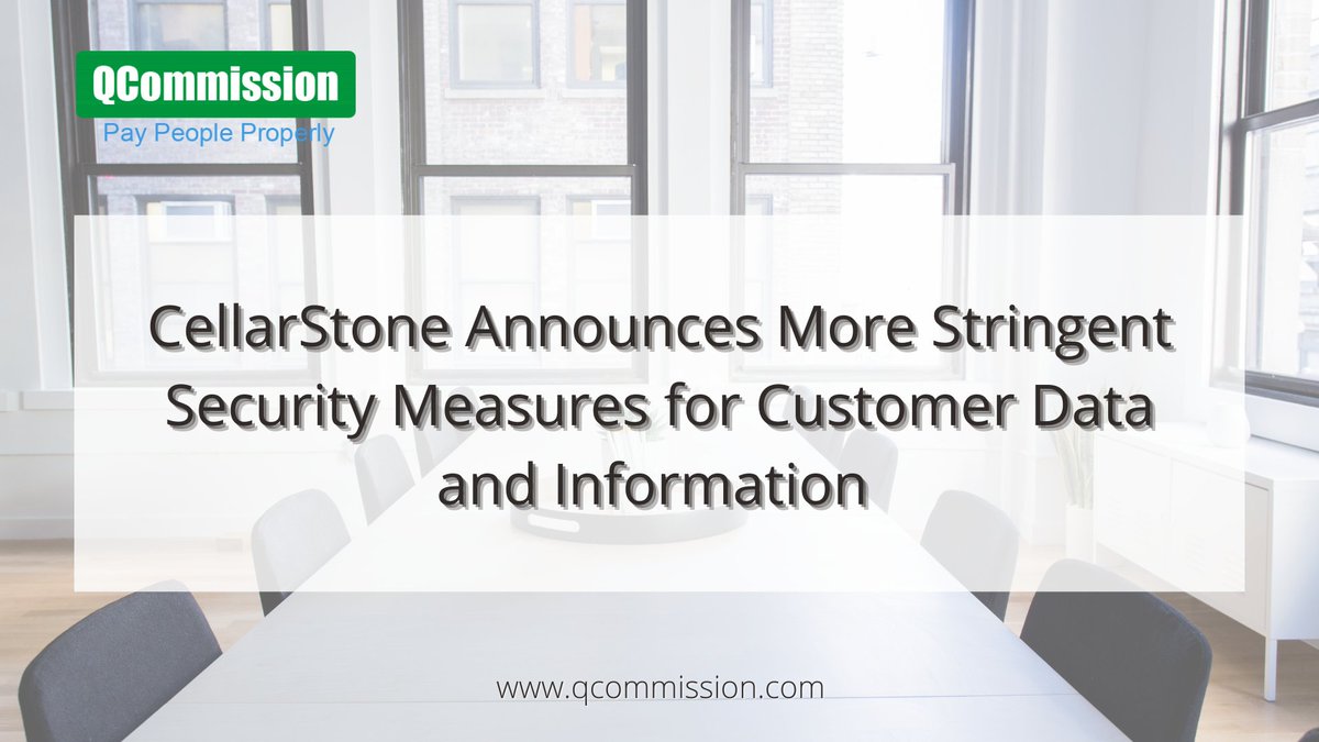 QCommission1's tweet photo. PR - CellarStone Announces More Stringent Security Measures for Customer Data and Information https://t.co/NsxqL71Ewy
#datasecurity #dataprivacy #pressrelease #salescommissionsoftware #salescommissionsolution #salesperformancemanagement https://t.co/UP6aOIrJXq