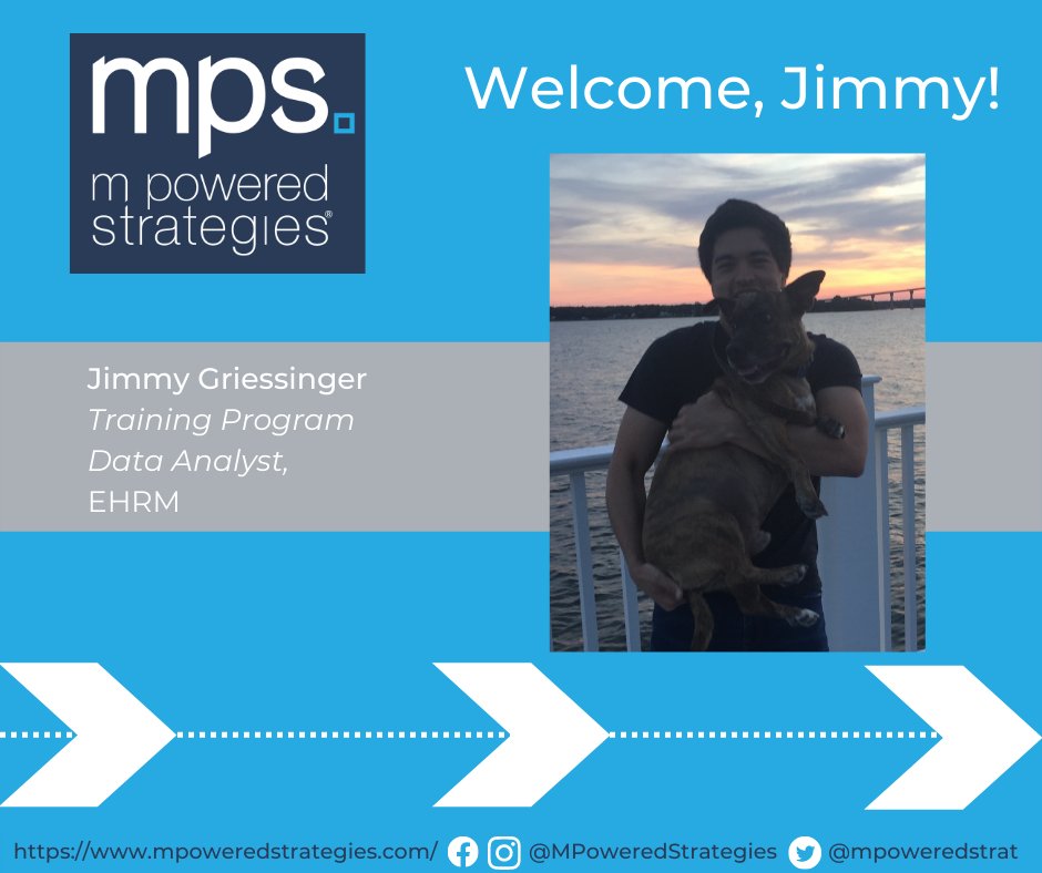mpoweredstrat's tweet photo. We'd like to #welcome another new #consultant, Jimmy, to the #MPS #team. He started as a Training Program Data Analyst on the #EHRM #contract earlier this month! Outside of work, he loves cars🚗, animals🐶, listening to music🎧, gaming🎮, and watching football🏈. https://t.co/pL7zLU7Ydn