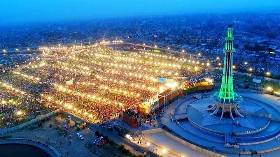 PTI lahore jalsa minar e pakistan imran khan