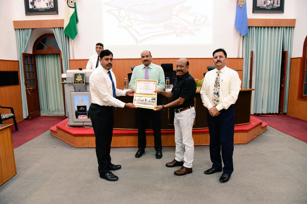 ISA_MountAbu's tweet photo. Vertical Interaction Course(IS&amp;HR) was conducted at ISA w.e.f 18/04 to 20/04.Various issues relating to Internal Security &amp; Human Rights were discussed among the participants. Sh M S Shekhawat Director/IG,ISA graced the valediction of the course. 
@crpfindia https://t.co/PtqOSkhxub