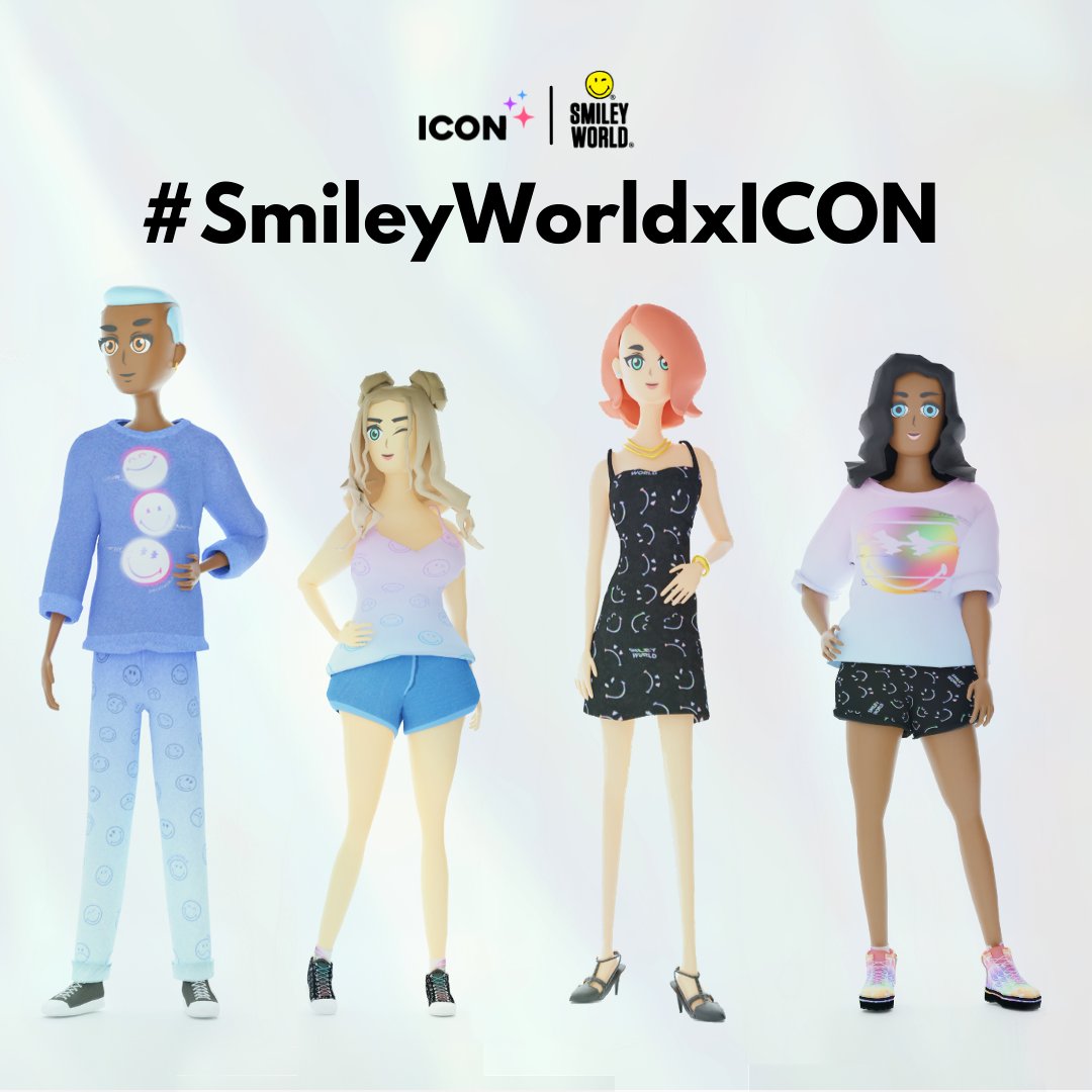 0xplay_network's tweet photo. Coming soon...
The #SmileyWorldxICON capsule collection. 😉
@smileyworldbrand #smileyworldbrand
#ICONapp #VirtualFashion #Avatar https://t.co/eH0Y3vxd2v