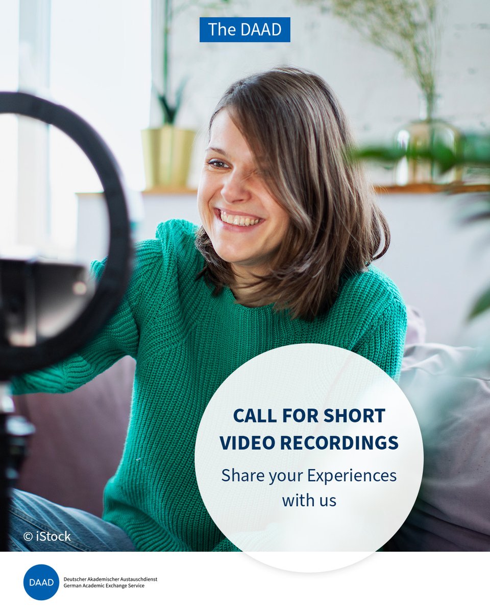 We’re calling on #internationalstudents and #researchers in Germany. For a conference, we are looking for short video submissions, in which you share your personal experience at German higher education institutions. To get more information, contact jahrestagung@daad.de.