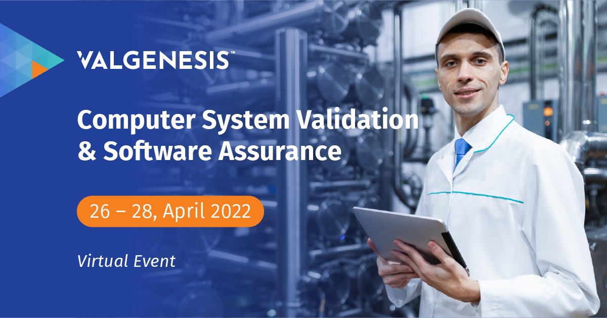 ValgenesisInc's tweet image. Meet out experts at “Computer System Validation &amp;amp; Software Assurance” virtual event from April 26-28, 2022. Talk to us to learn more.
Register here: informaconnect.com/computer-syste…
#PaperlessValidation #Validation #ValGenesis #VLMS #CSV #ComputerSystemValidation  #DataIntegrity  #CSA
