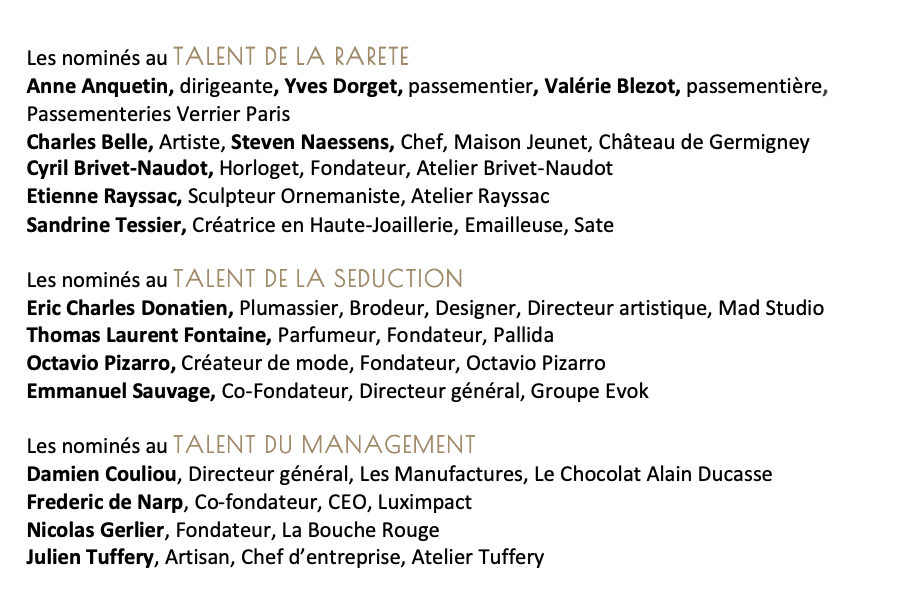 centreduluxe's tweet photo. Le Centre du luxe annonce le palmarès des Nominés #Talentsduluxe 2022 et remercie les créateurs qui ont participé.👏 Rdv le 7 juin à la Saline Royale d'Arc-et-Senans pour découvrir les Lauréats. @AERBFC @bfc_region @journaldupalais @lestrepublicain @clairedomergue @godfreydeeny https://t.co/AfSWuSYFvq